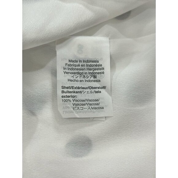 J. Crew Ruffle Front Faux Wrap Mini Dress in White Polka Dot Size 2 NWT - Picture 9 of 10